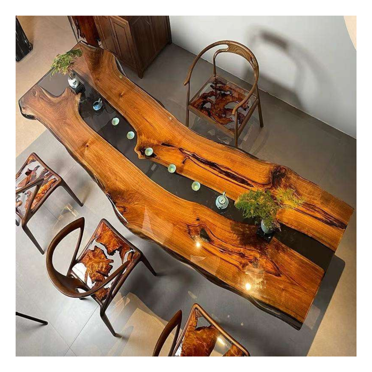 Serpentine Cypress River Table